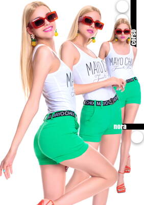  Dámske šortky zelené NÓRA Mayo Chix