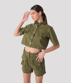 Dámska košeľa SANTA ANA khaki Retro Jeans