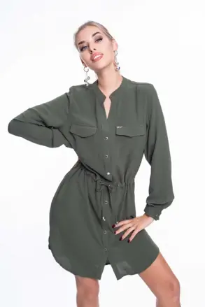 Mayo Chix košelové šaty DIA khaki