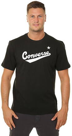  Pánske tričko Center Front Logo Čierna Regular Fit CONVERSE