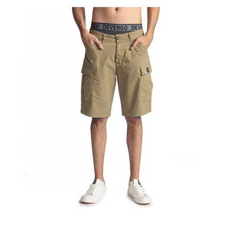 DEVERGO panske kratke nohavice khaki
