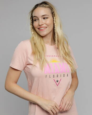 DEVERGO dámske tričko Miami ružové