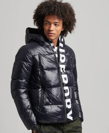 Bunda Superdry pánska zimná čierna