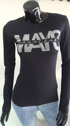  Dámske tričko dlhý rukáv LIGHT Mayo Chix čierne