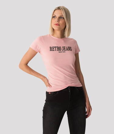 Dámske tričko RetroJeans ružové KNOXVILLE