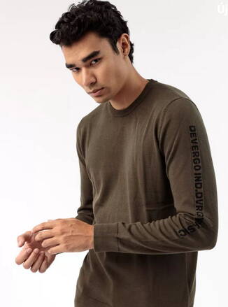 DEVERGO pánský pletený pulover khaki