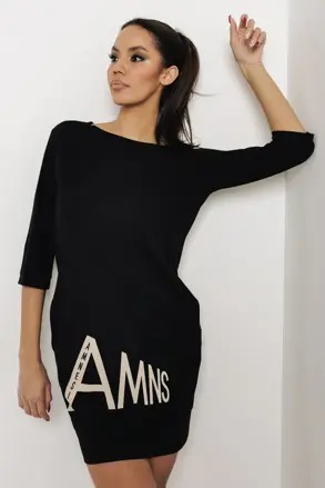 AMNESIA tunika Lamour cierna