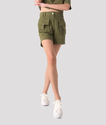 Dámske šortky SANTA ANA khaki Retro Jeans