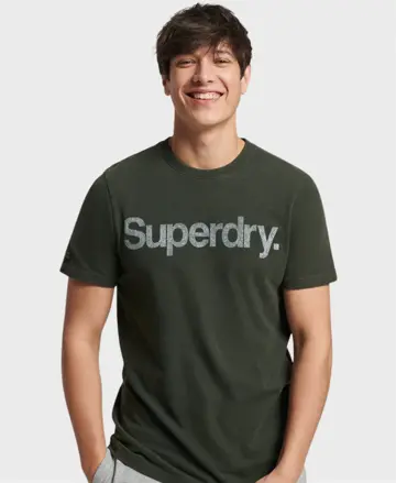 Pánske tričko tmavozelené SUPERDRY 