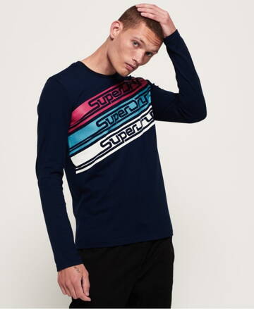Pánske tričko DOWNHILL RACER LS TEE Superdry 